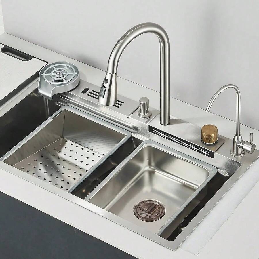 Fregadero de cocina de acero inoxidable