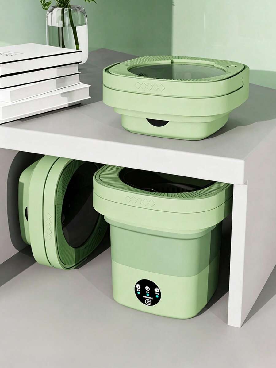 D&M Lavadora Portátil Plegable de 7L con Función de Secado