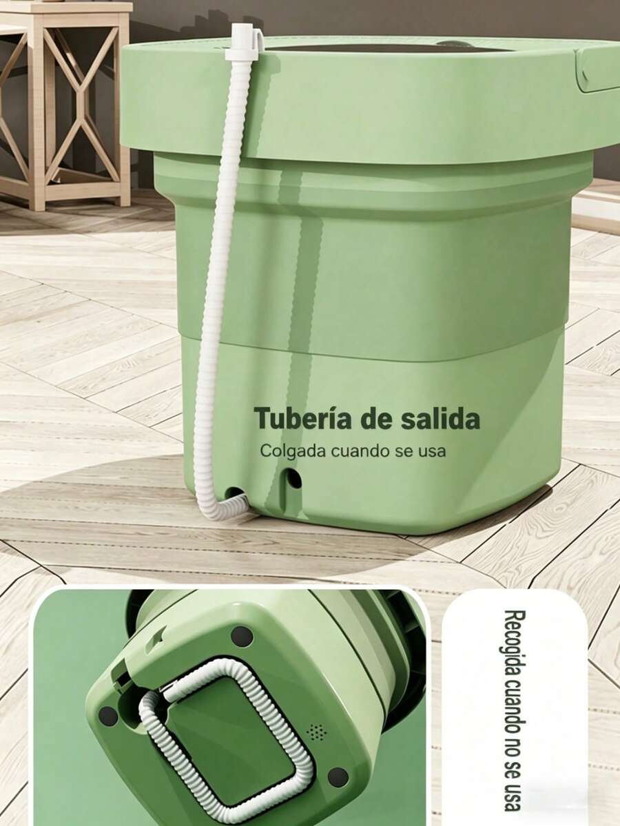 D&M Lavadora Portátil Plegable de 7L con Función de Secado