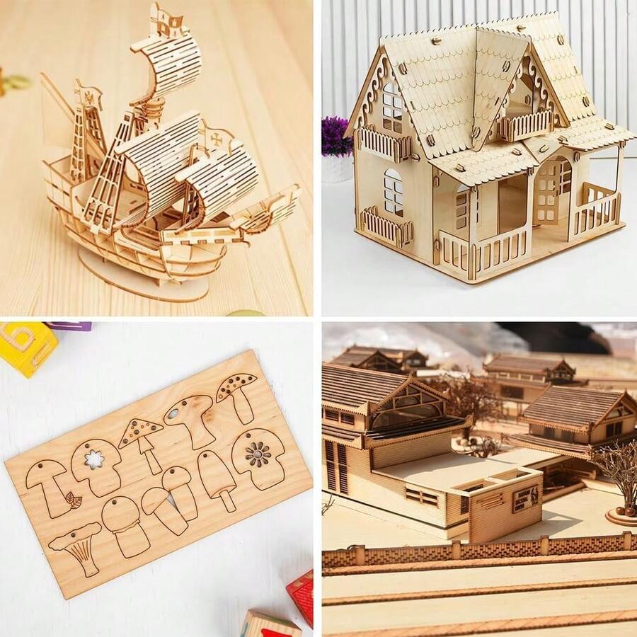 7 paquetes de láminas de madera