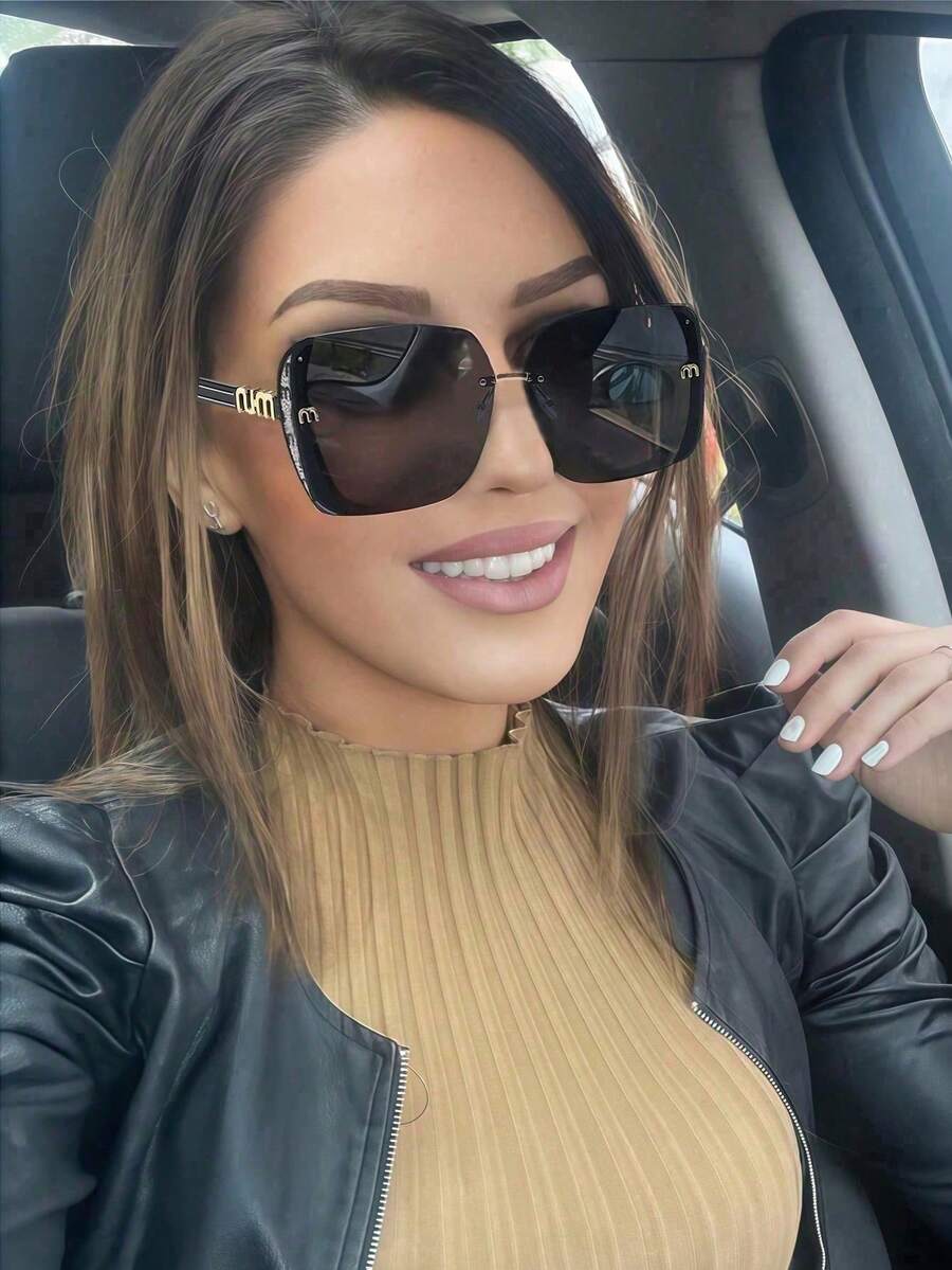 Gafas con montura grande cuadrada