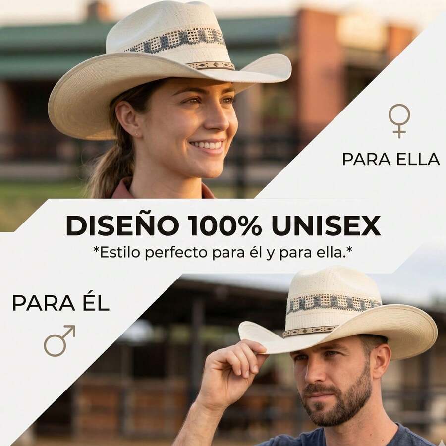 Genérico Sombrero Vaquero Transpirable