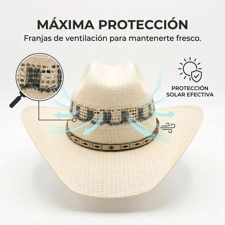 Genérico Sombrero Vaquero Transpirable