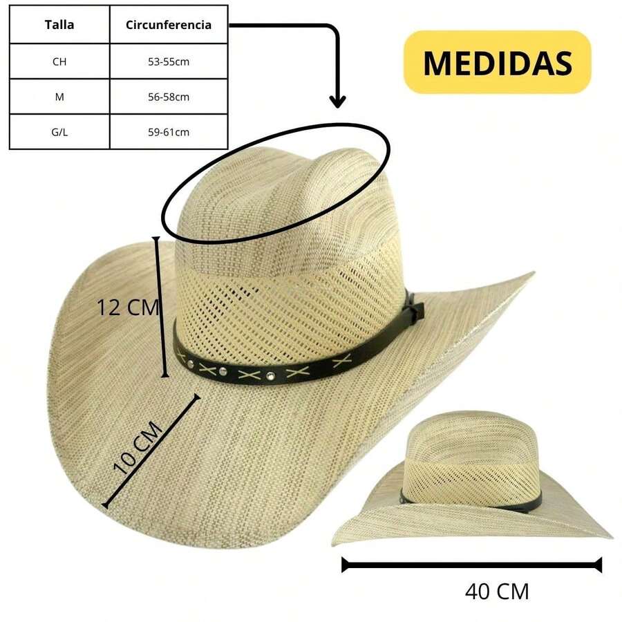 Sombrero Vaquero de Lona Ligera Unisex