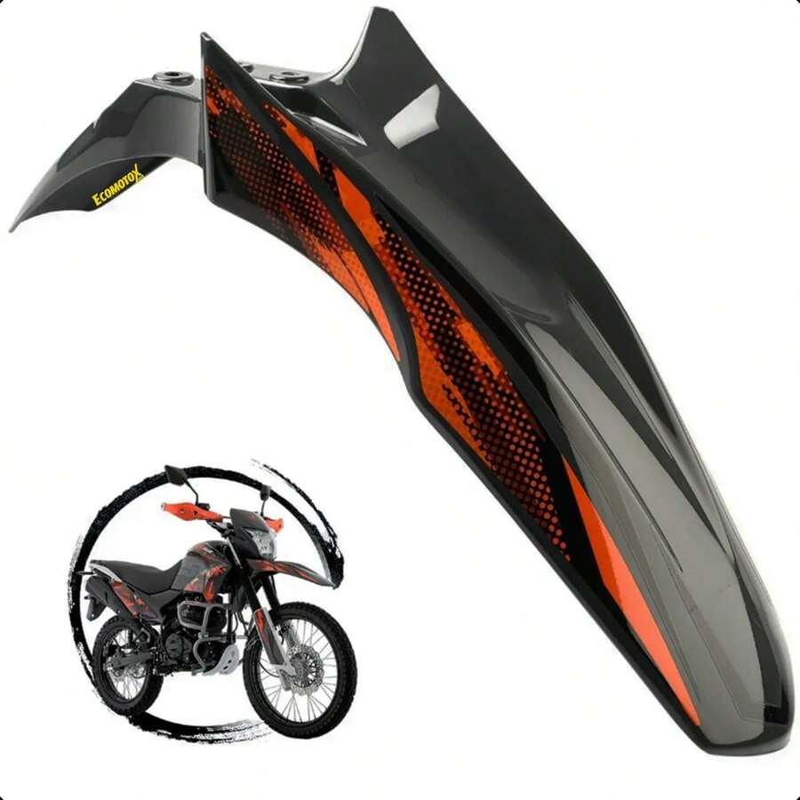 Salpicadera Delantera para DM250 Gris/Naranja | Estilo Deportivo y Ajuste Preciso