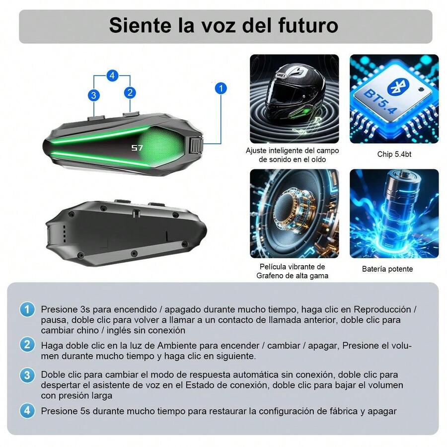 Auriculares Bluetooth para casco