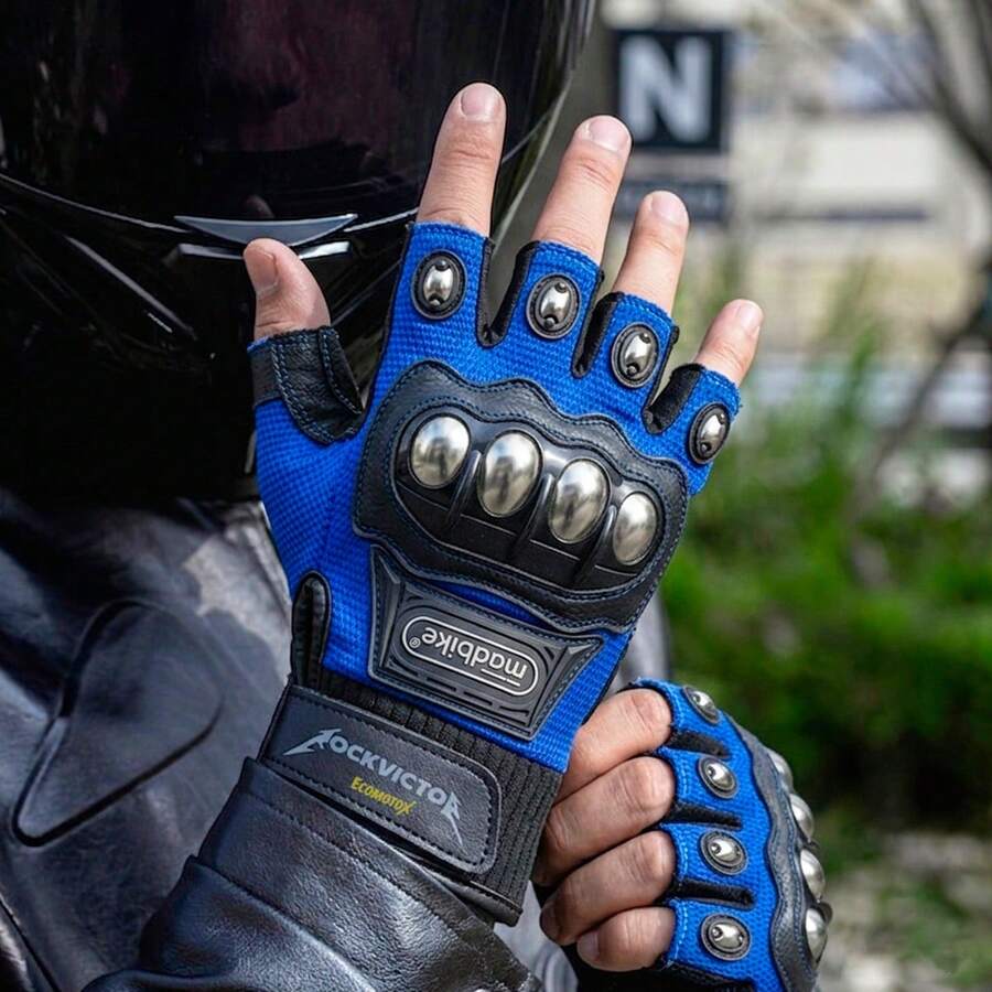 Kit Chamarra Gris + Guantes para Motocicleta