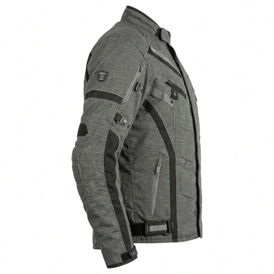 Kit Chamarra Gris + Guantes para Motocicleta
