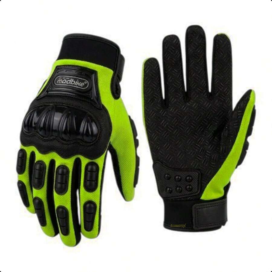 Kit Chamarra Gris + Guantes para Motocicleta