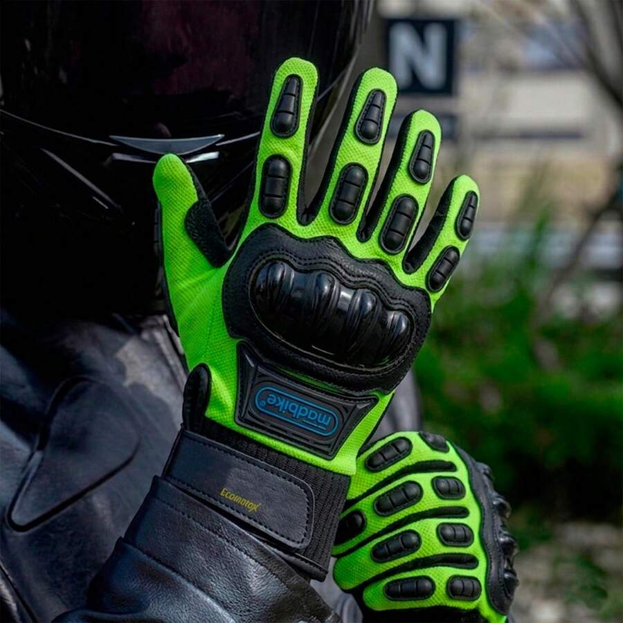 Kit Chamarra Gris + Guantes para Motocicleta