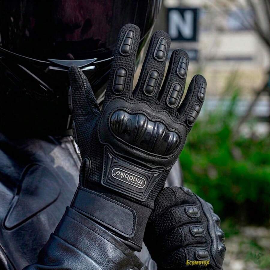 Kit Chamarra Gris + Guantes para Motocicleta