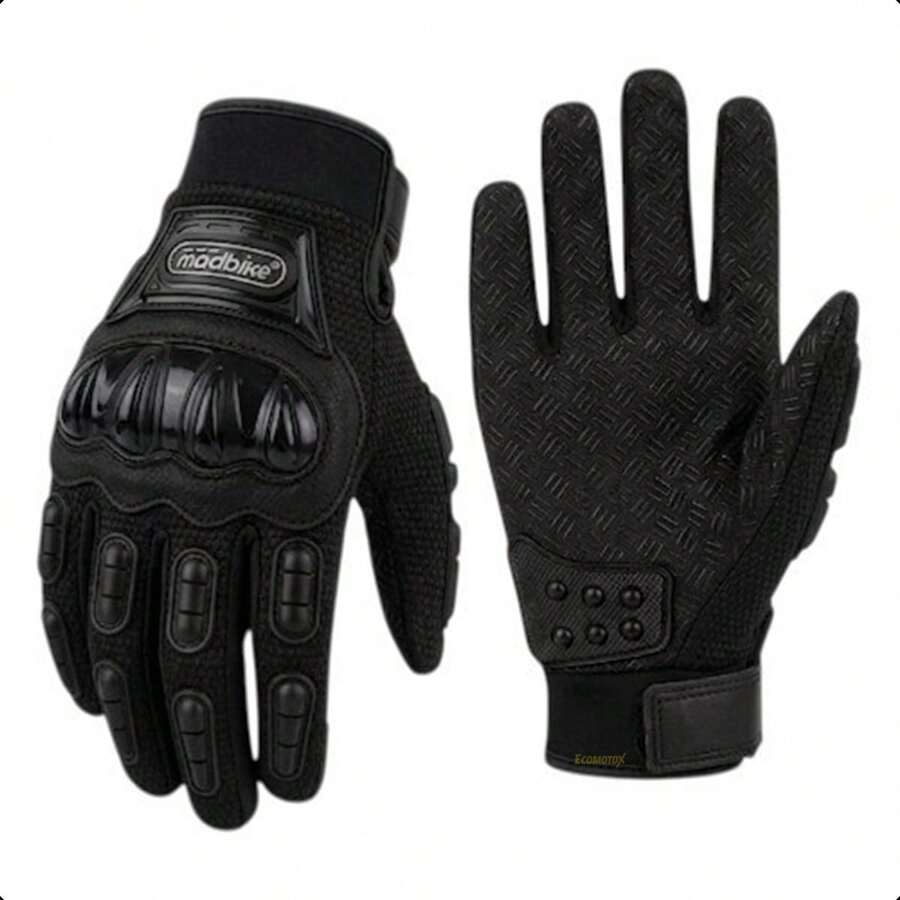 Kit Chamarra Gris + Guantes para Motocicleta