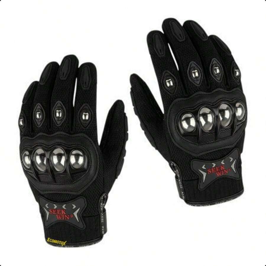 Kit Chamarra Gris + Guantes para Motocicleta