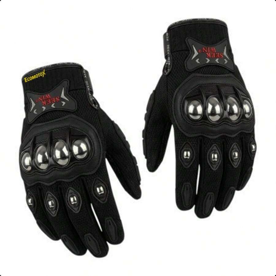 Kit Chamarra Gris + Guantes para Motocicleta