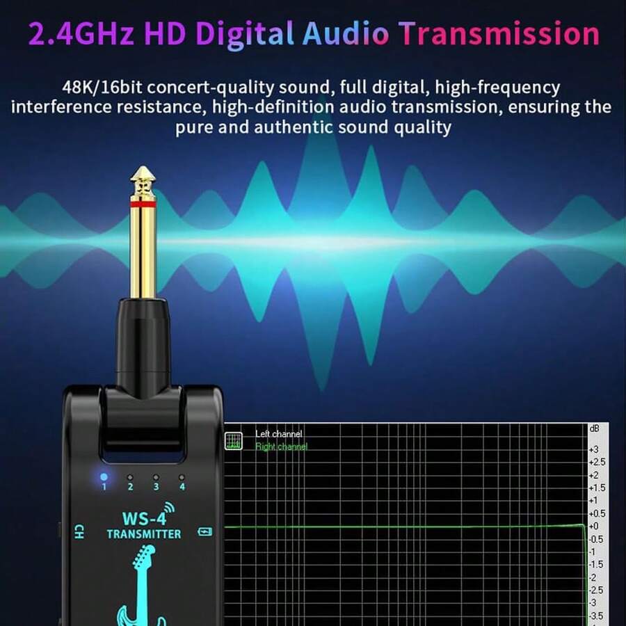 Sistema inalámbrico de guitarra de 2.4GHz