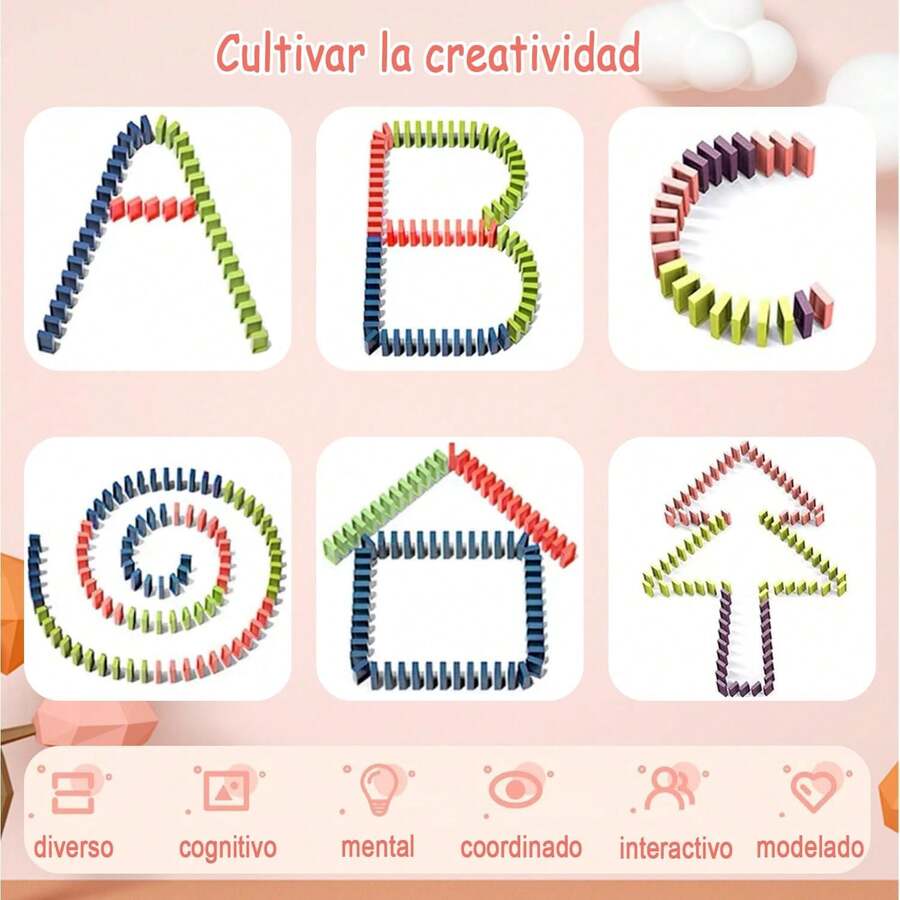 Trenes De Juguetes 100PCS Dominó Niños