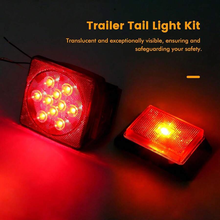 Kit Compacto De Luces LED Para Remolque Con Calaveras