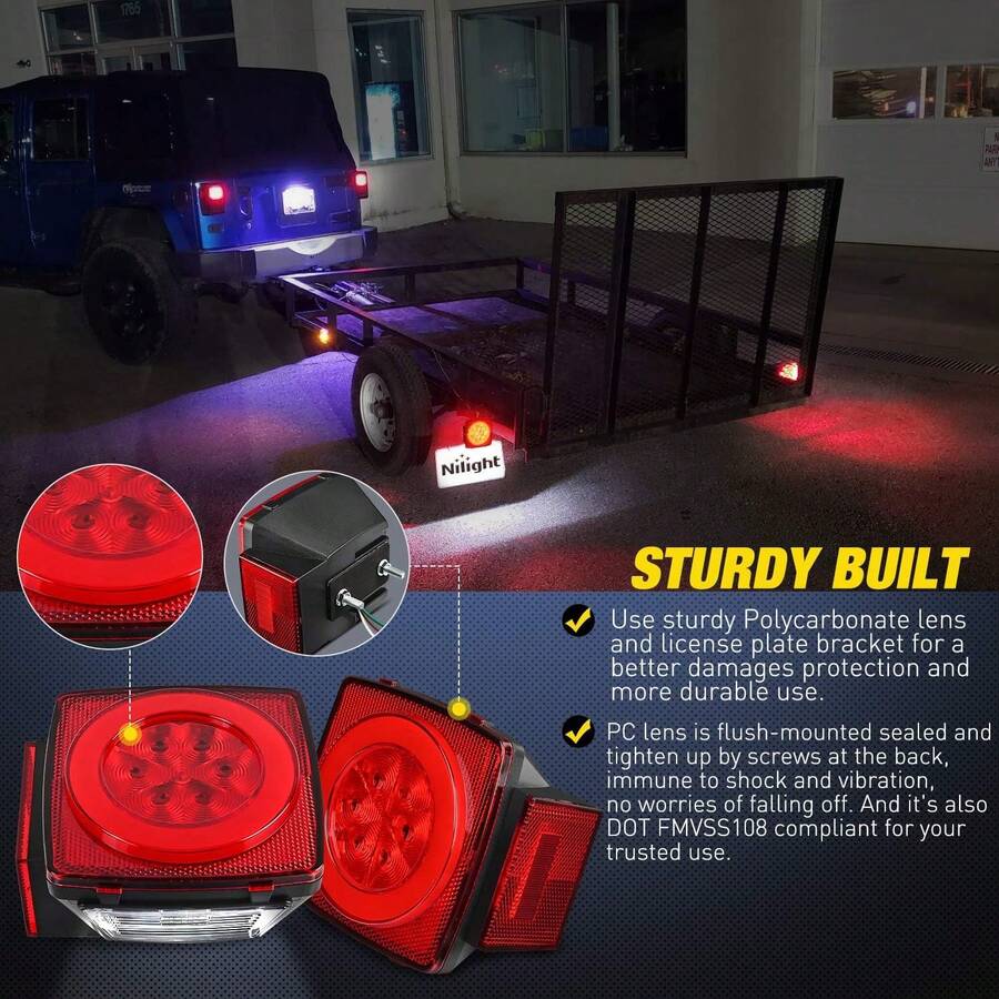 Kit Compacto De Luces LED Para Remolque Con Calaveras