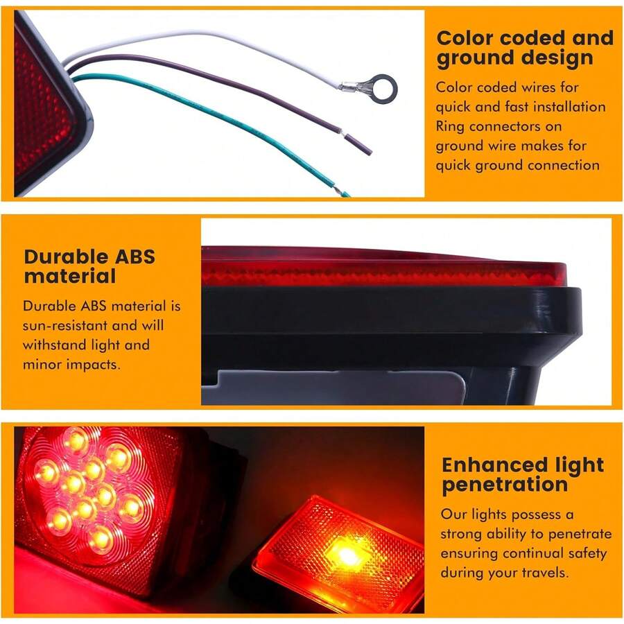 Kit Compacto De Luces LED Para Remolque Con Calaveras