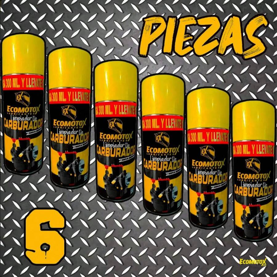 Limpiador de Carburador Carbuklin Ecomotox Paquete 6 Piezas