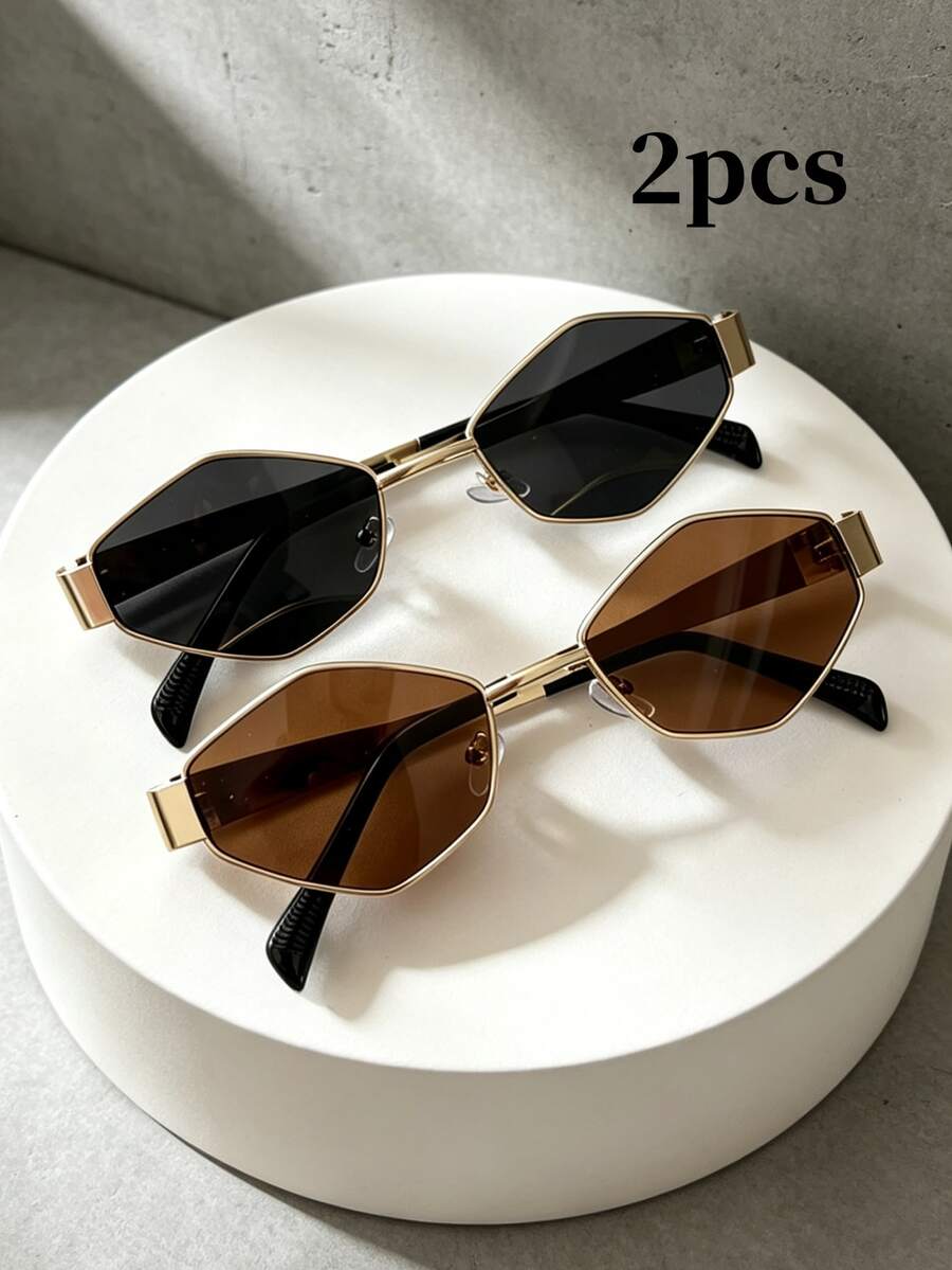 gafas con montura de metal ovalada vintage