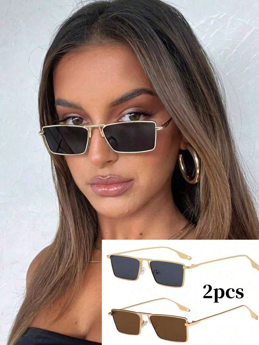 gafas con montura de metal ovalada vintage