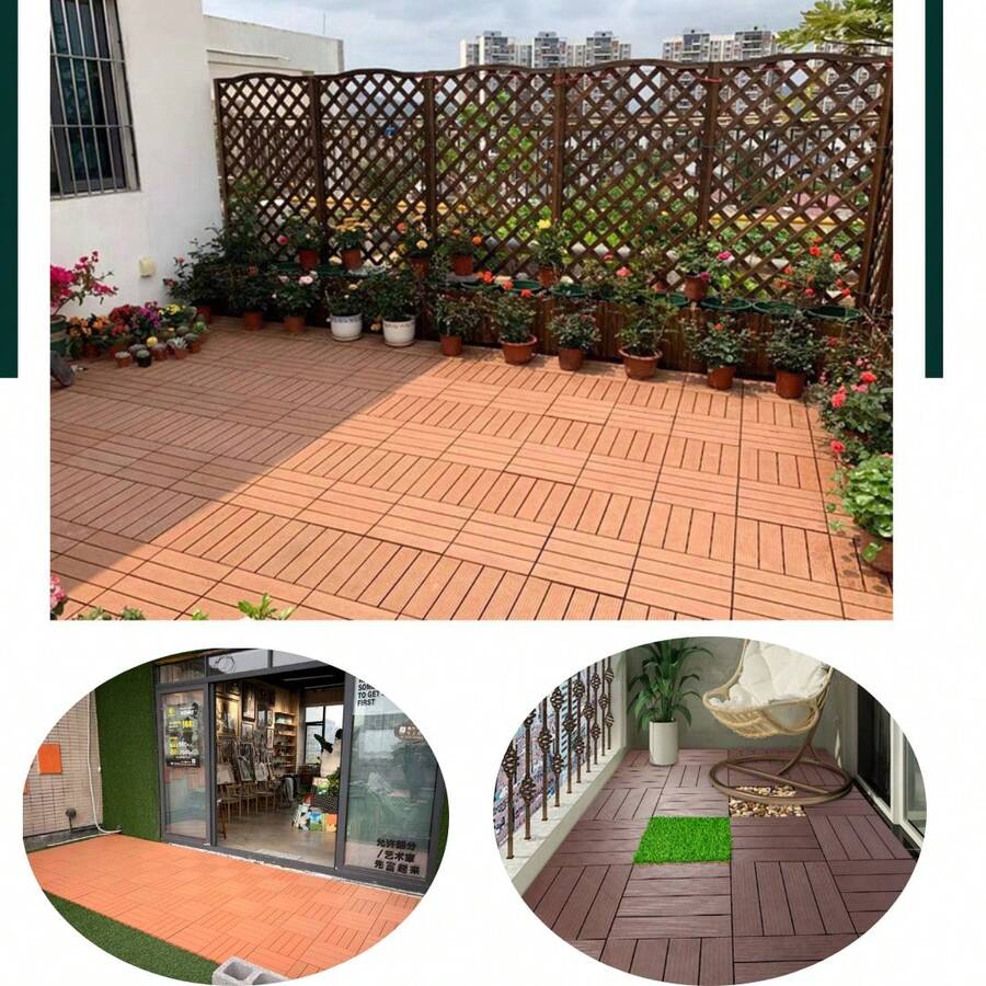 Juego De 9 Losetas De Piso Encastrables