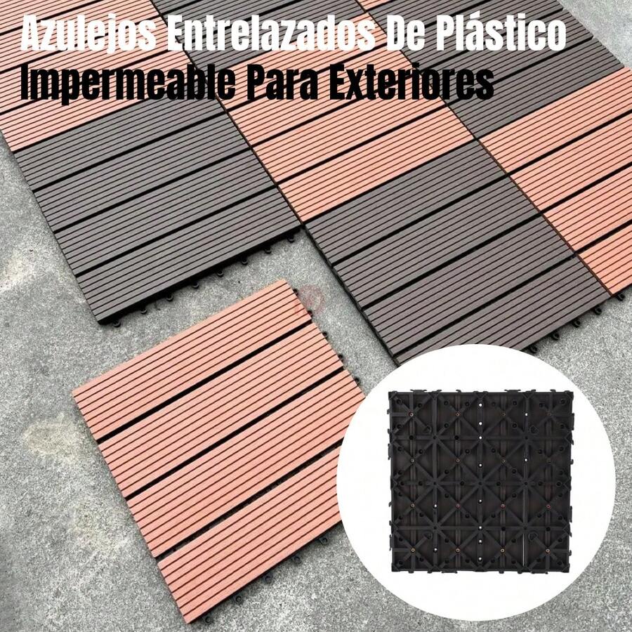 Juego De 9 Losetas De Piso Encastrables