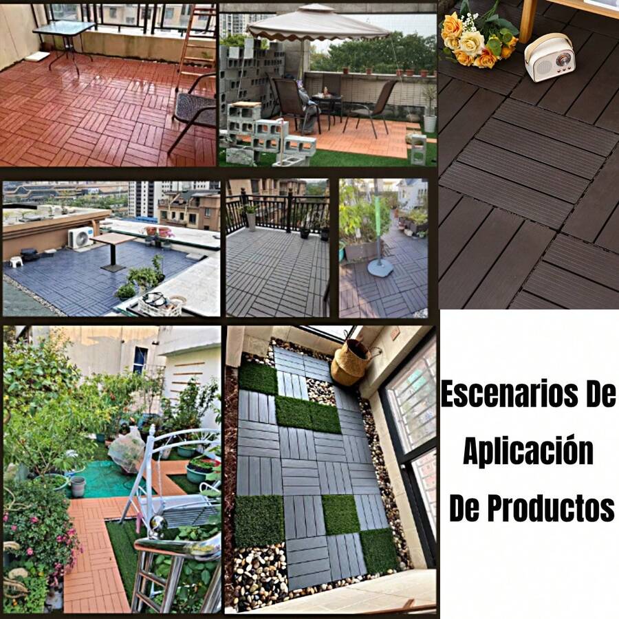 Juego De 9 Losetas De Piso Encastrables