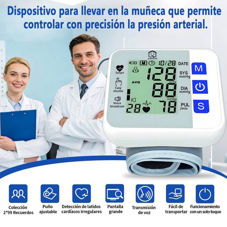 Pulsovital Tensiómetro de Muñeca