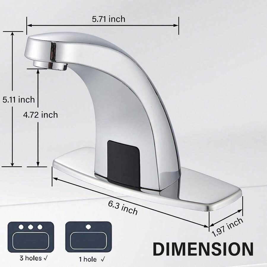 Automatic Touchless Bathroom Faucet Grifo Automático