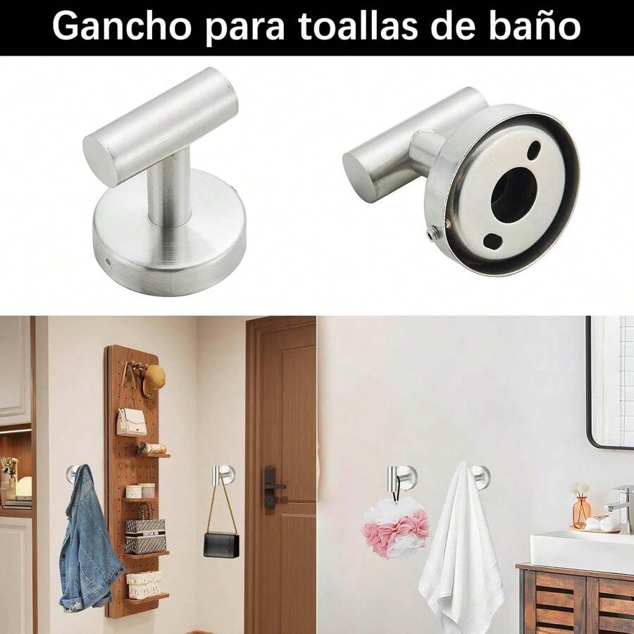 Mcmxtap Negro Juego de 4 Accesorios de baño Barra de Toallas de Acero Inoxidable