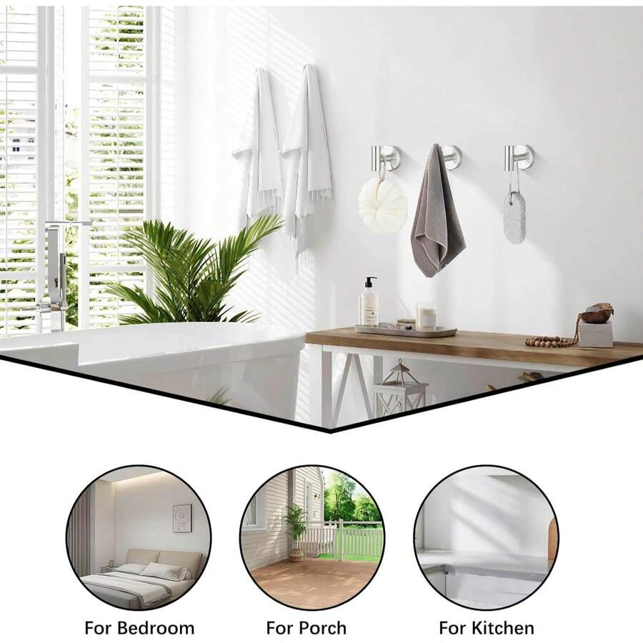 Mcmxtap Negro Juego de 4 Accesorios de baño Barra de Toallas de Acero Inoxidable