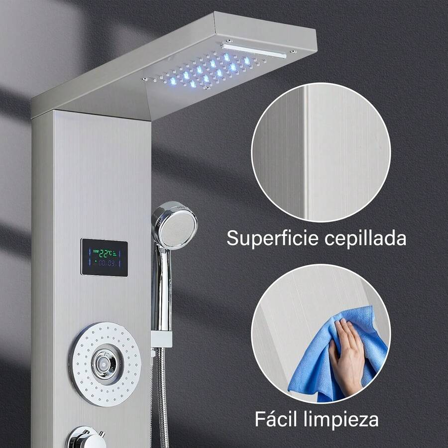 Panel de ducha LED Tower Tower Sistema de lluvia