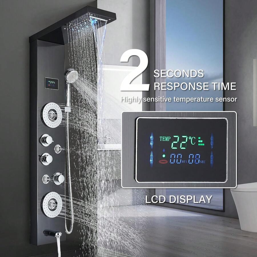 Panel de ducha LED Tower Tower Sistema de lluvia