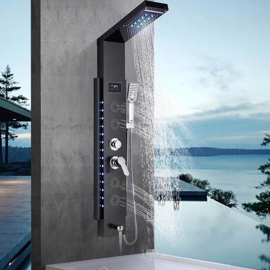 Mcmxtap Panel de Ducha con Grifo para Bañera y Hidromasaje