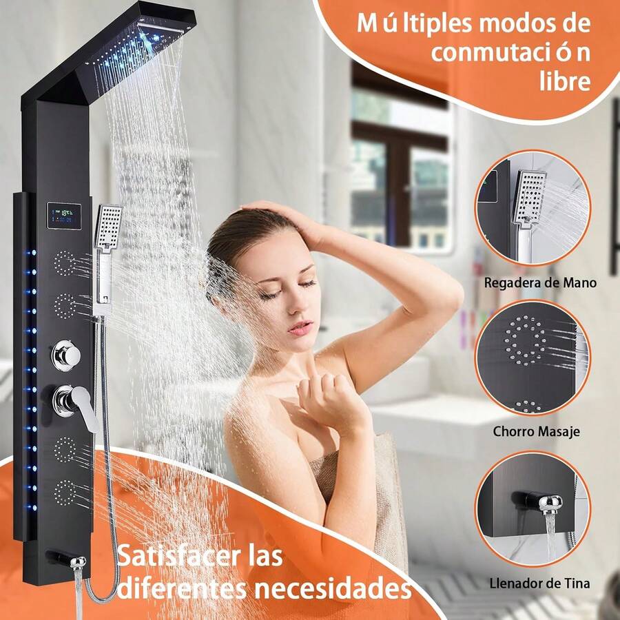 Mcmxtap Panel de Ducha con Grifo para Bañera y Hidromasaje