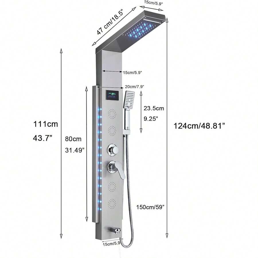 Mcmxtap Panel de Ducha con Grifo para Bañera y Hidromasaje
