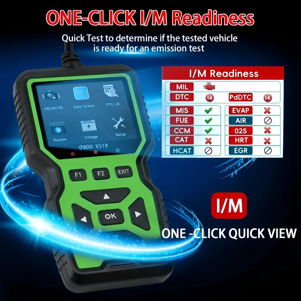 Escáner de diagnóstico OBD V519