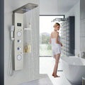 Mcmxtap Panel de Ducha LED Sistema de Torre Lluvia Cascada Masaje