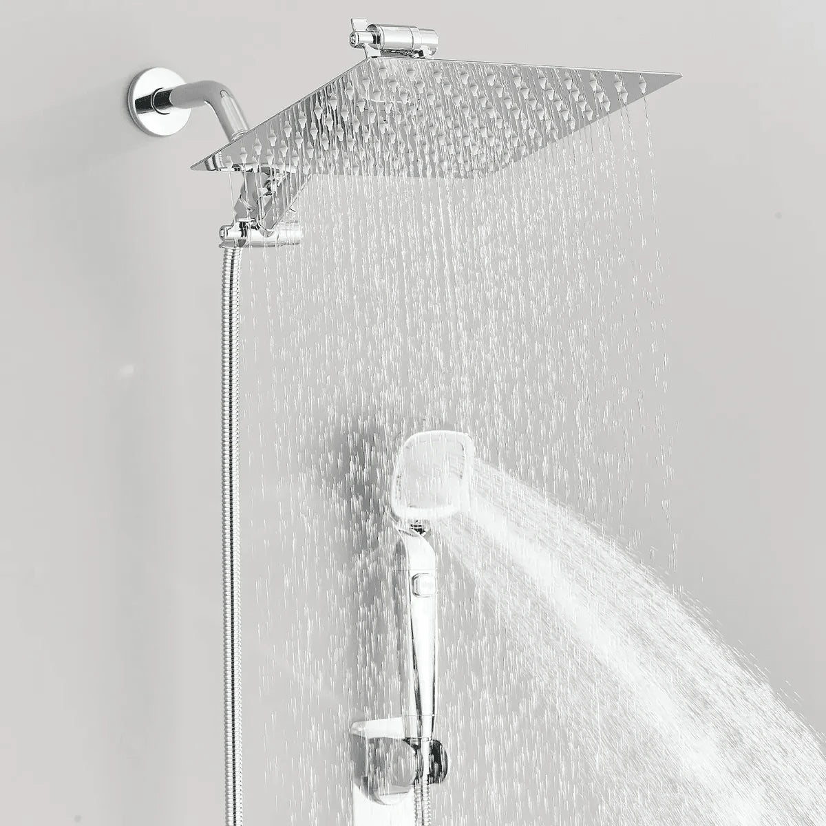 Cabezal de ducha tipo lluvia con rociador de mano combinado