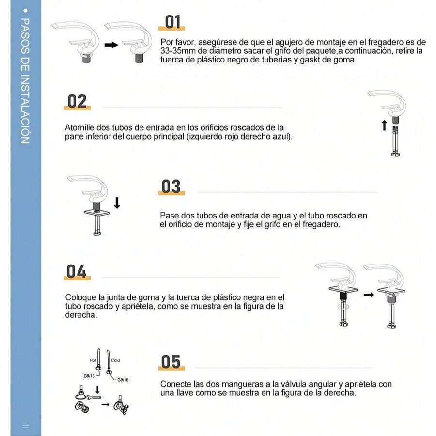 Grifo Monomando Mezclador Llave Fregadero Para Baño