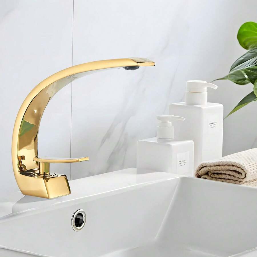 Mcmxtap Plateado/Negro/Dorado Grifo Monomando Mezclador