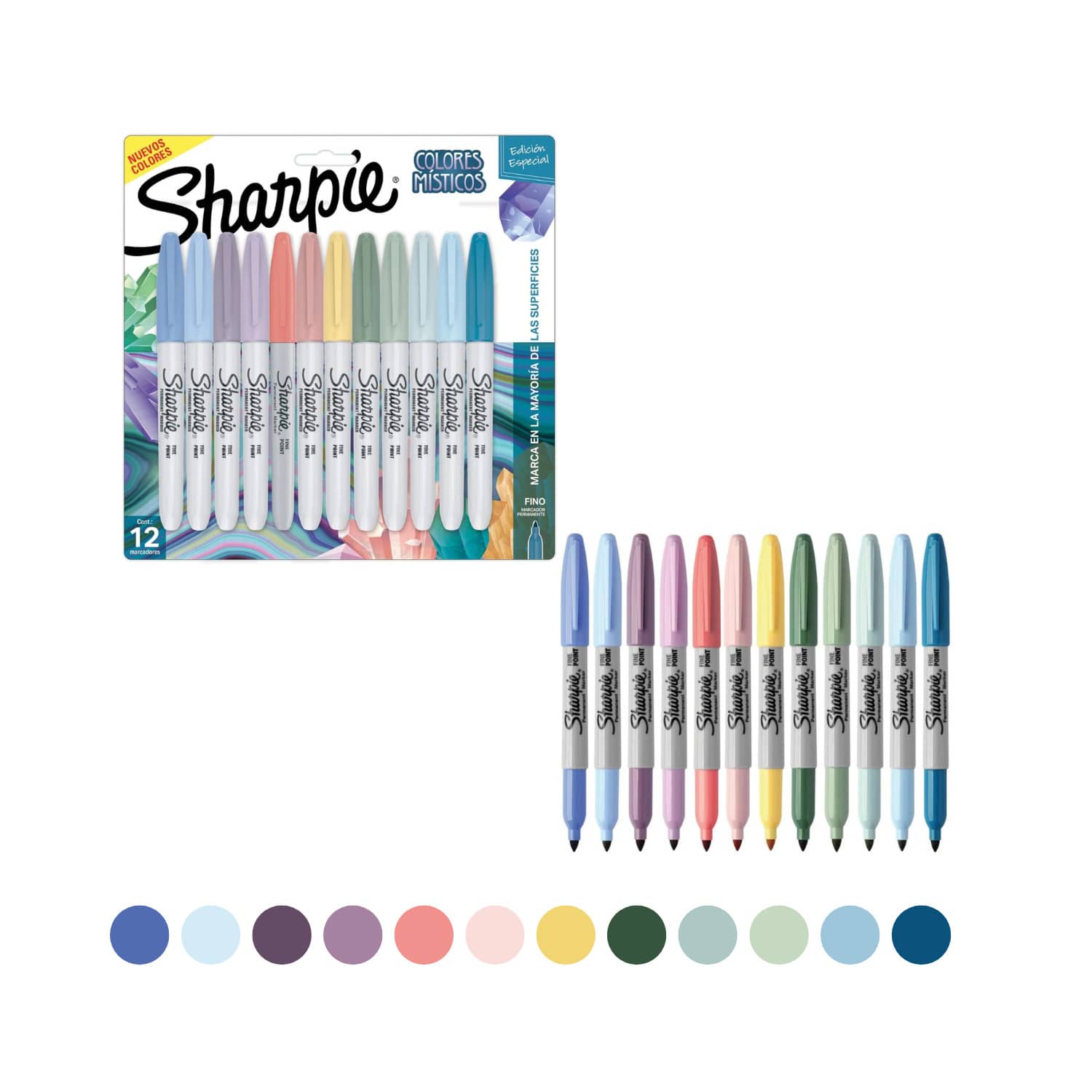 Sharpie Marcador Permanente punto fino 12 Piezas