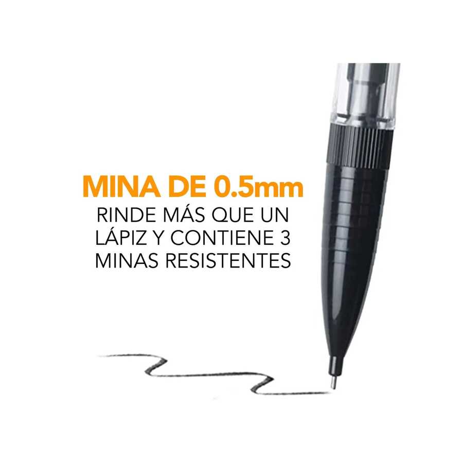 Lapicero BIC Porta Minas 0.5 mm Retráctil