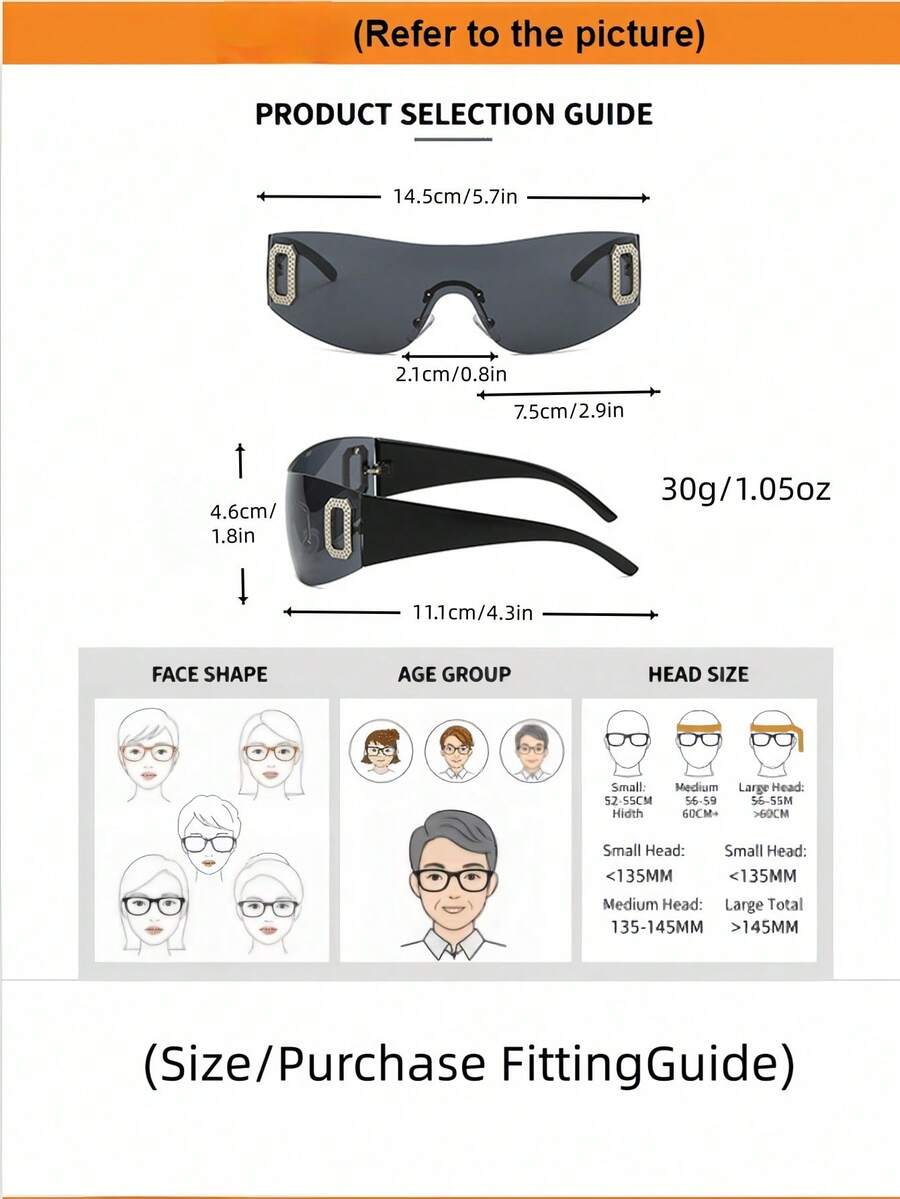 gafas cuadradas extragrandes