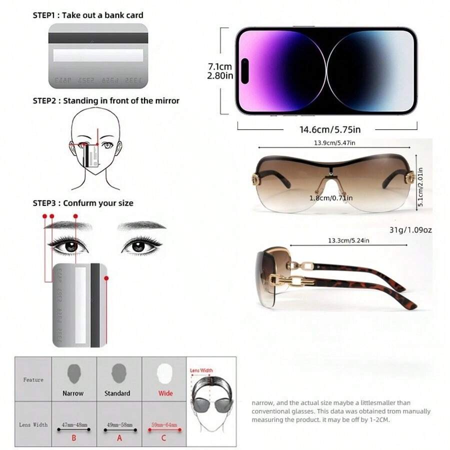 gafas cuadradas extragrandes