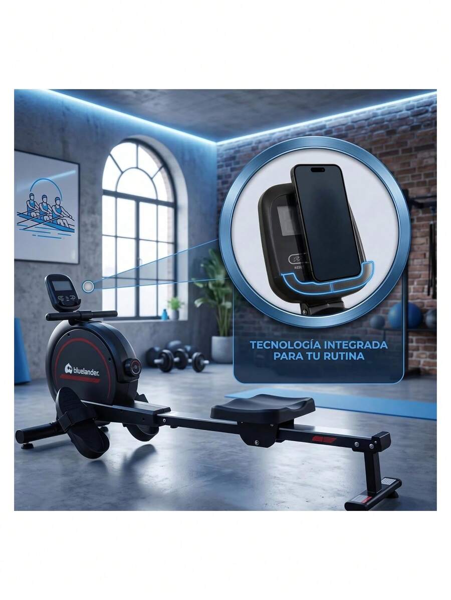 Máquina de Remo con Resistencia Magnética 16 Niveles
