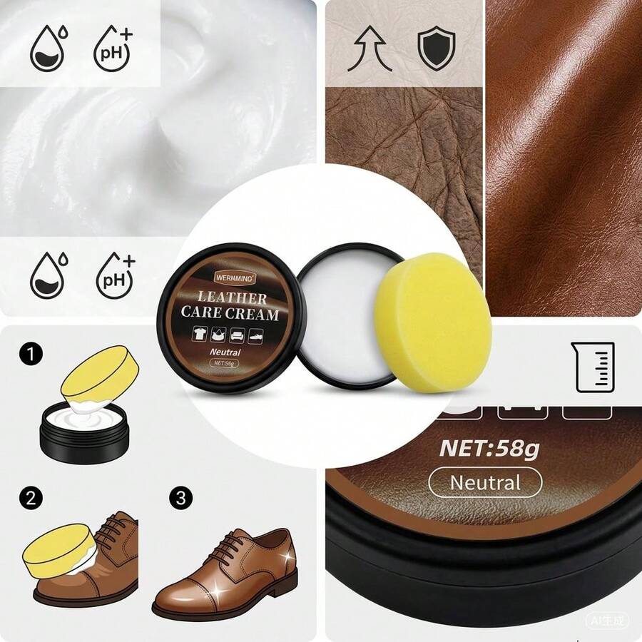 Bálsamo nutritivo para cuero con esponja