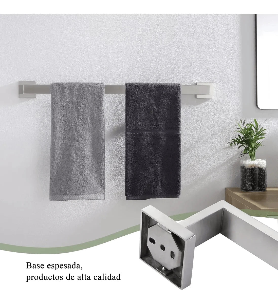 Mcmxtap Negro Juego de 4 Accesorios de baño Barra de Toallas de Acero Inoxidable
